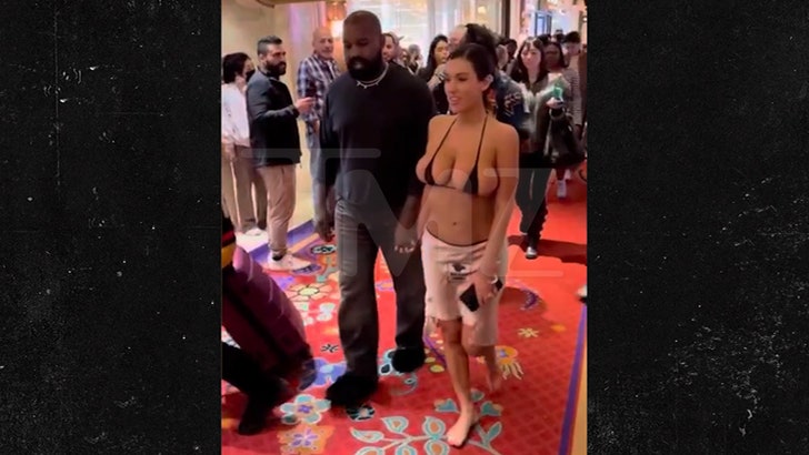 Kanye’s Spouse Bianca’s Breasts On Show in Bikini for Vegas Birthday Journey