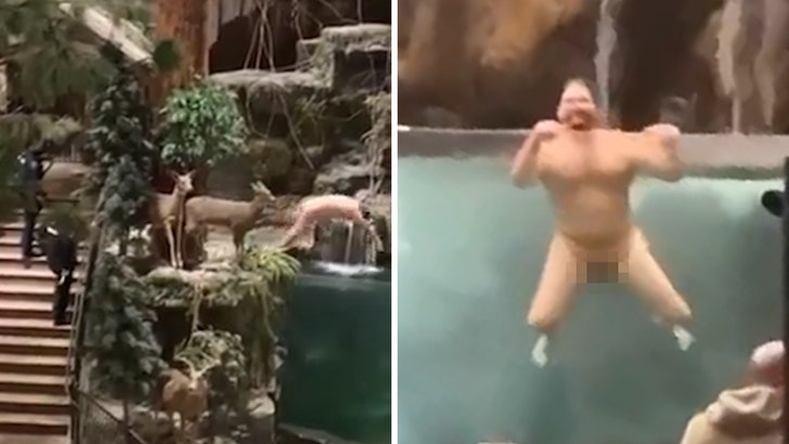 Man Streaks Bare, Does Cannonball Into Bass Professional Pond Throughout Erratic Meltdown