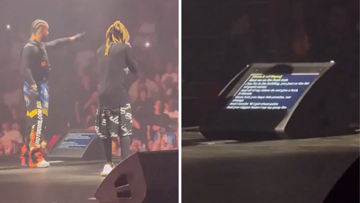 Drake and Lil Wayne Noticed Rapping Lyrics From Teleprompter On ‘Blur’ Tour