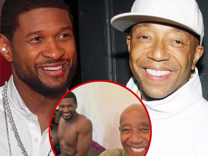 Usher Holidays in Bali with Russell Simmons, Partakes in Yoga Session