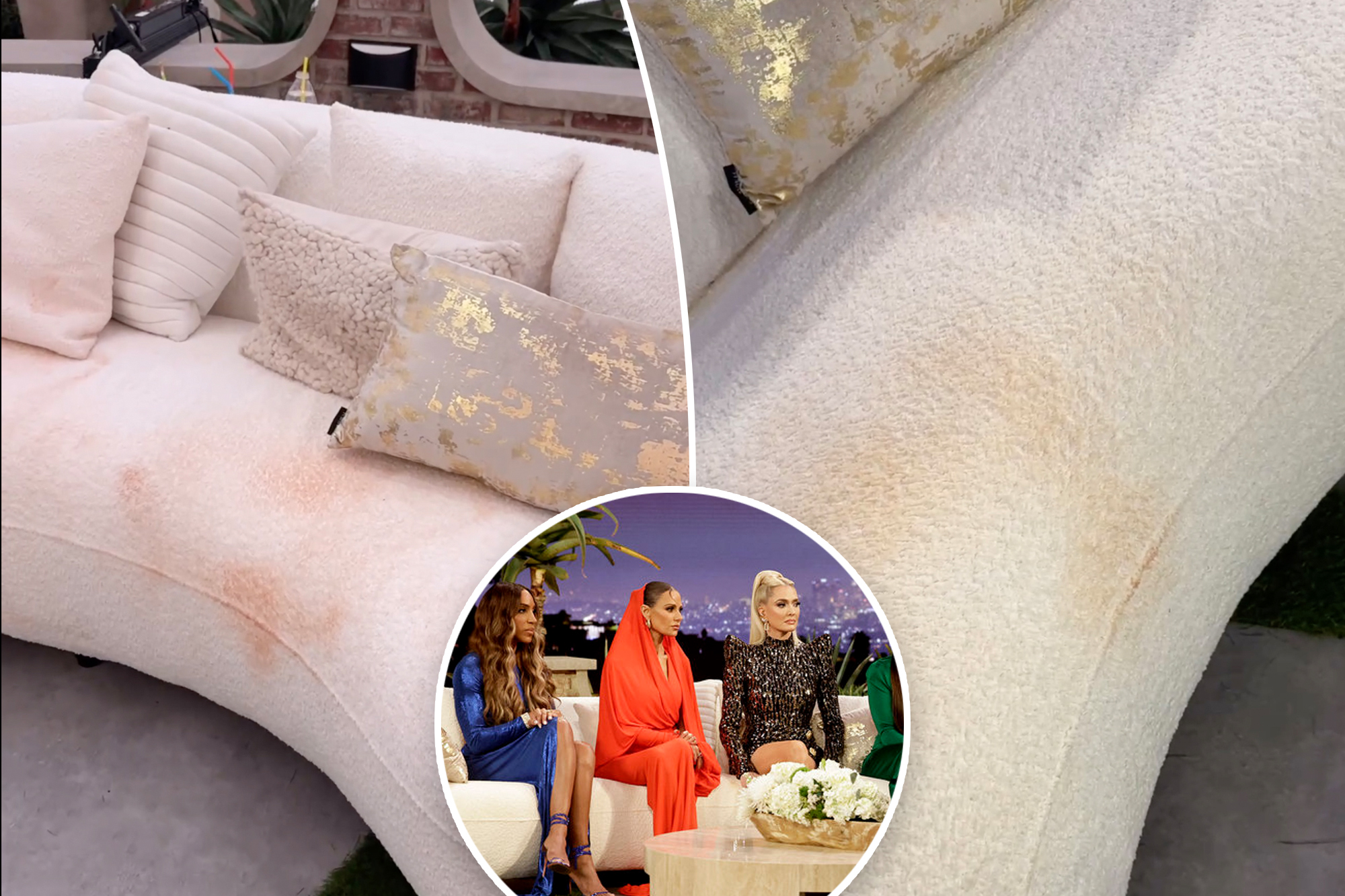 ‘RHOBH’ forged leaves Season 13 reunion couches coated in spray tan, make-up stains