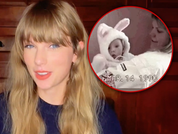Taylor Swift Wears a Bunny Go well with as a Child in Easter Throwback