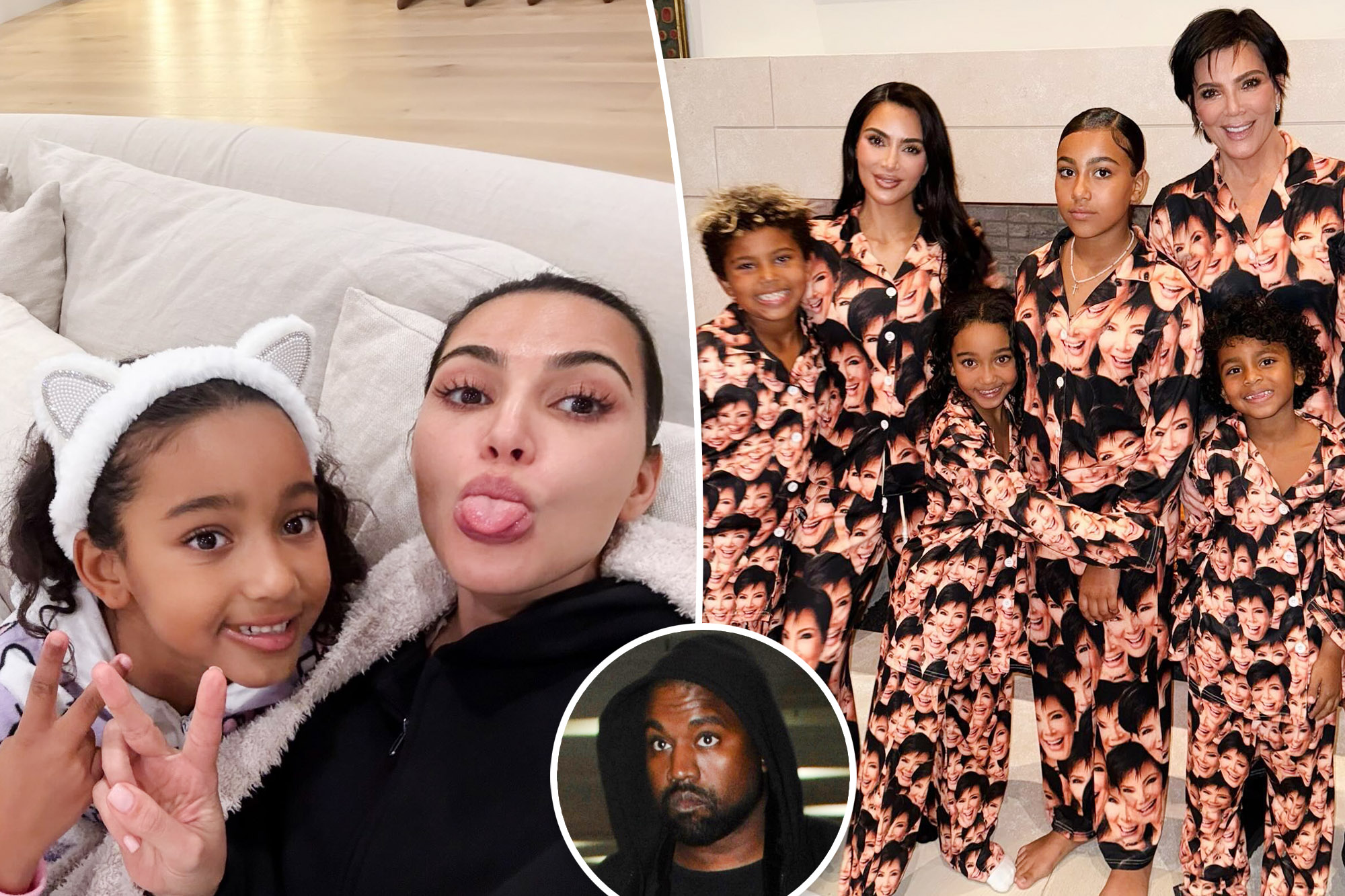 Kim Kardashian shares pics with 4 children after claiming she’s elevating them solo