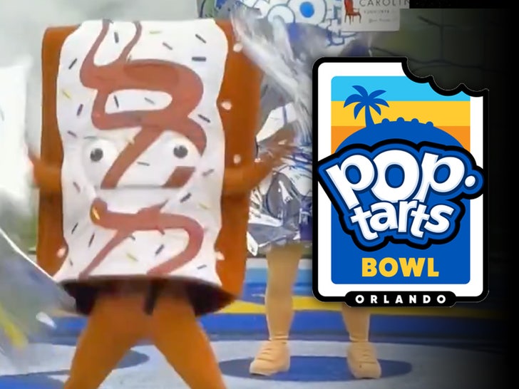 Pop-Tart Mascots ‘Strip’ On Area Earlier than Bowl Recreation