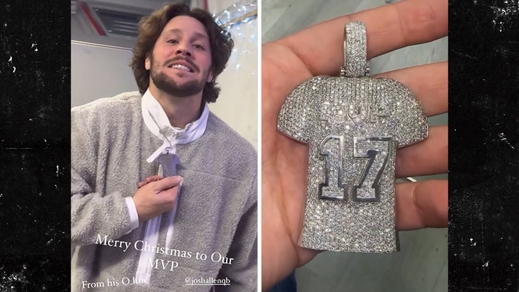 Josh Allen’s MVP Chain Options White Gold, 27 Carats Of Diamonds