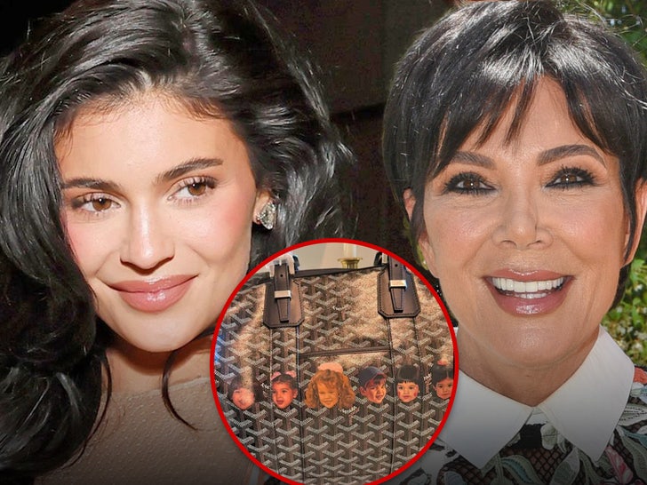 Kylie Jenner Presents Kris Personalized Bag With Throwback Images of Well-known Household