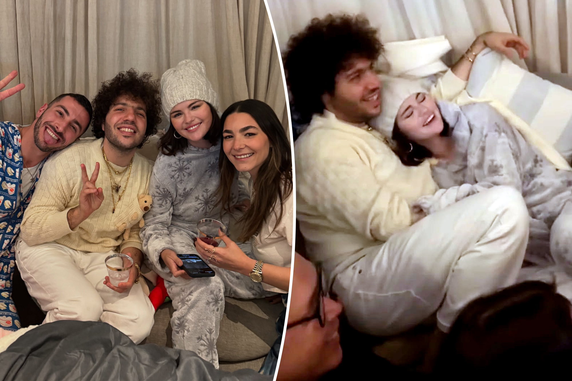 Selena Gomez, Benny Blanco have a good time Hanukkah with starry celebration