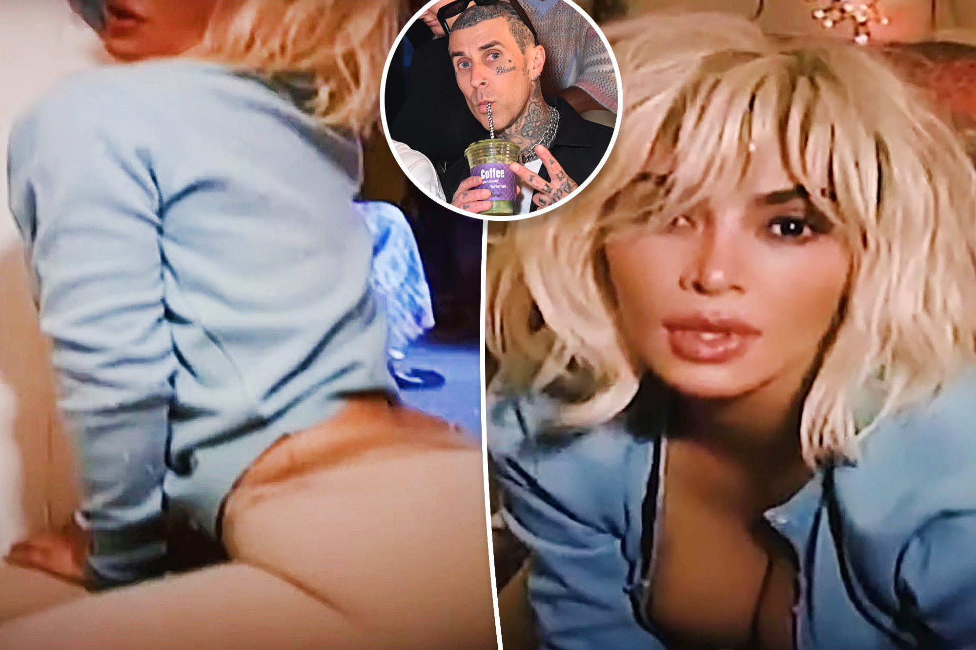 Kim Kardashian smolders in Travis Barker-produced ‘Santa Child’ music video