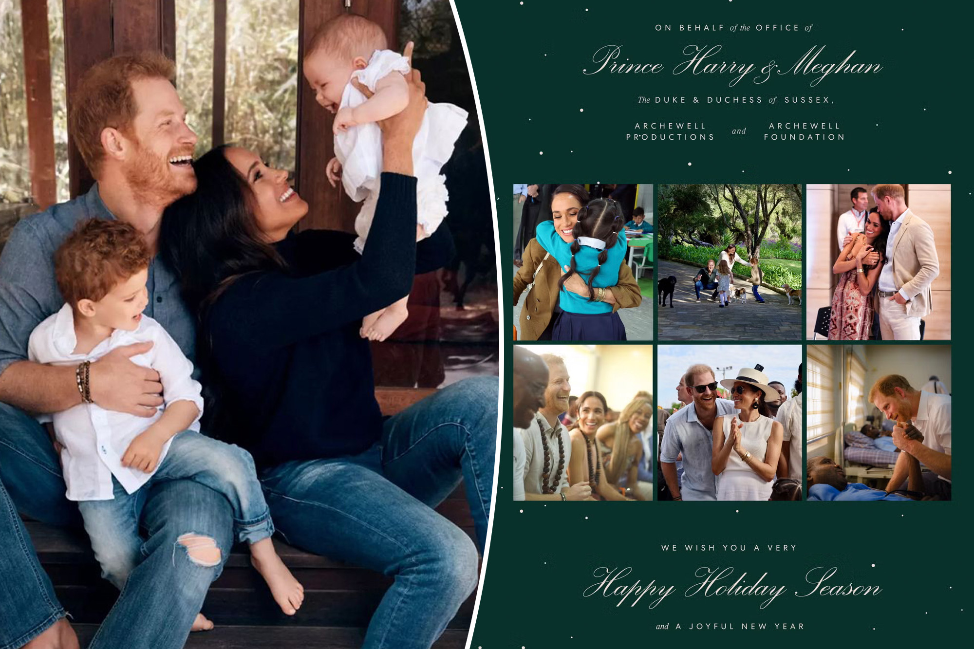 Prince Harry, Meghan Markle share Christmas card with Archie, Lilibet