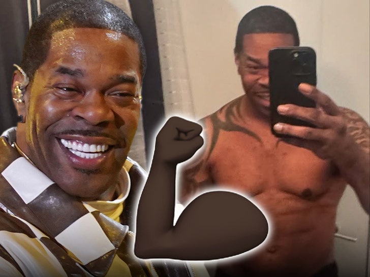 Busta Rhymes Flexes 64-Pound Weight Loss in Shirtless Thirst Lure