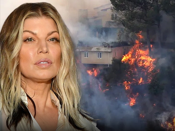 Fergie’s Home Surrounded by Flames