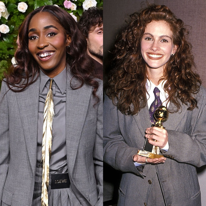 The Bear’s Ayo Edebiri Recreates Julia Roberts’ 1990 Globes Look