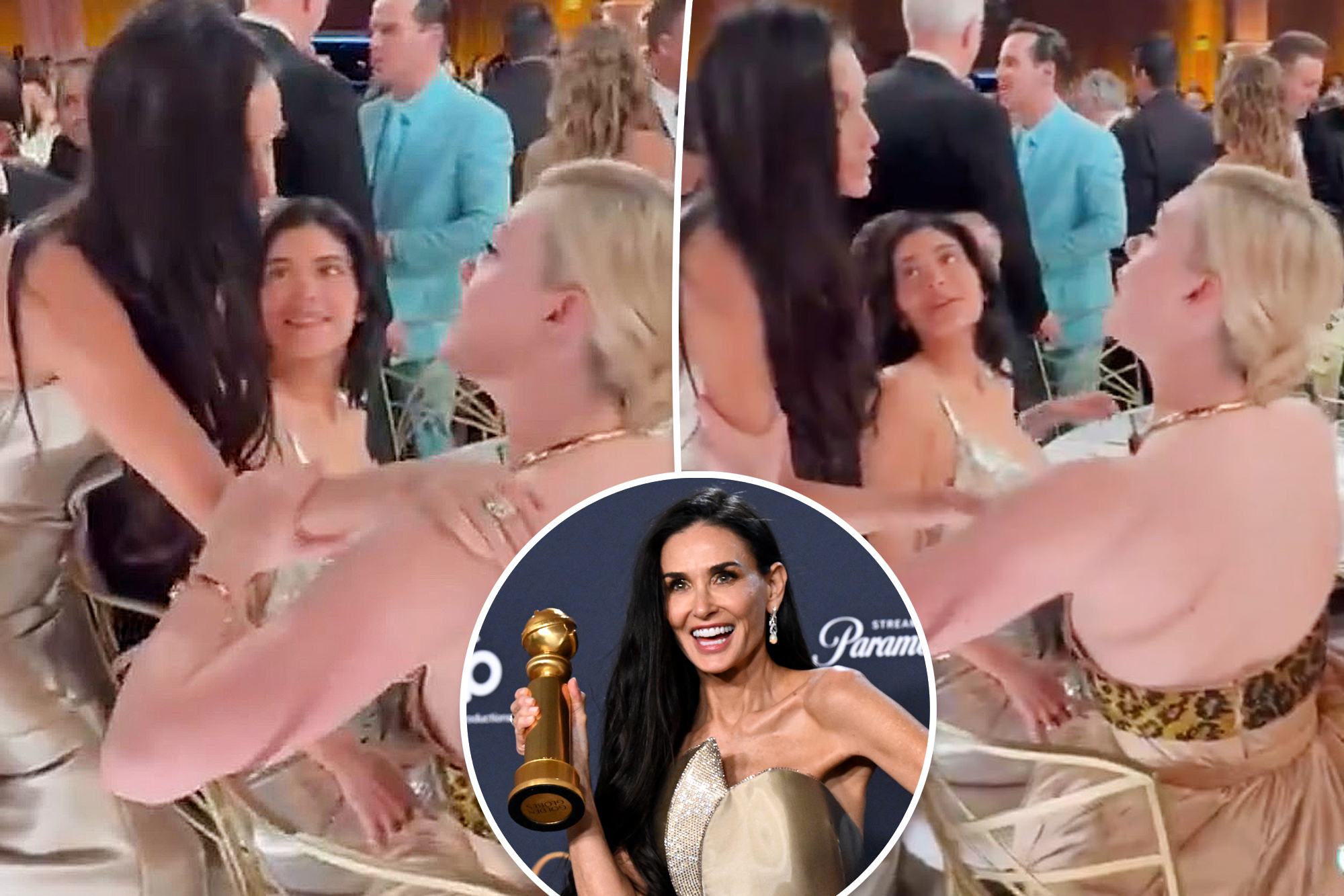 Kylie Jenner snubbed by Demi Moore at Golden Globes 2025