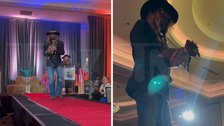 Billy Ray Cyrus Walks Runway with Pet at Humane Affiliation Fundraiser