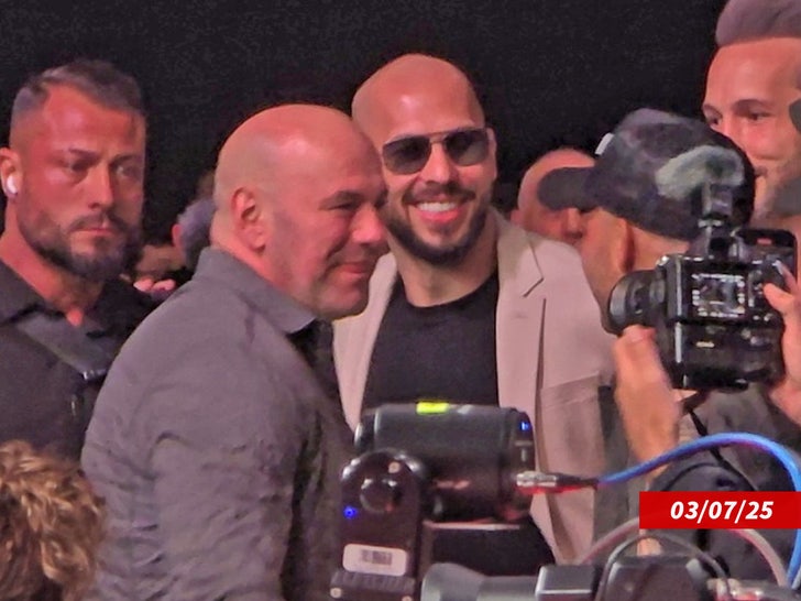 Dana White Greets Andrew and Tristan Tate at Energy Slap Occasion, Welcomes Them to U.S.A.